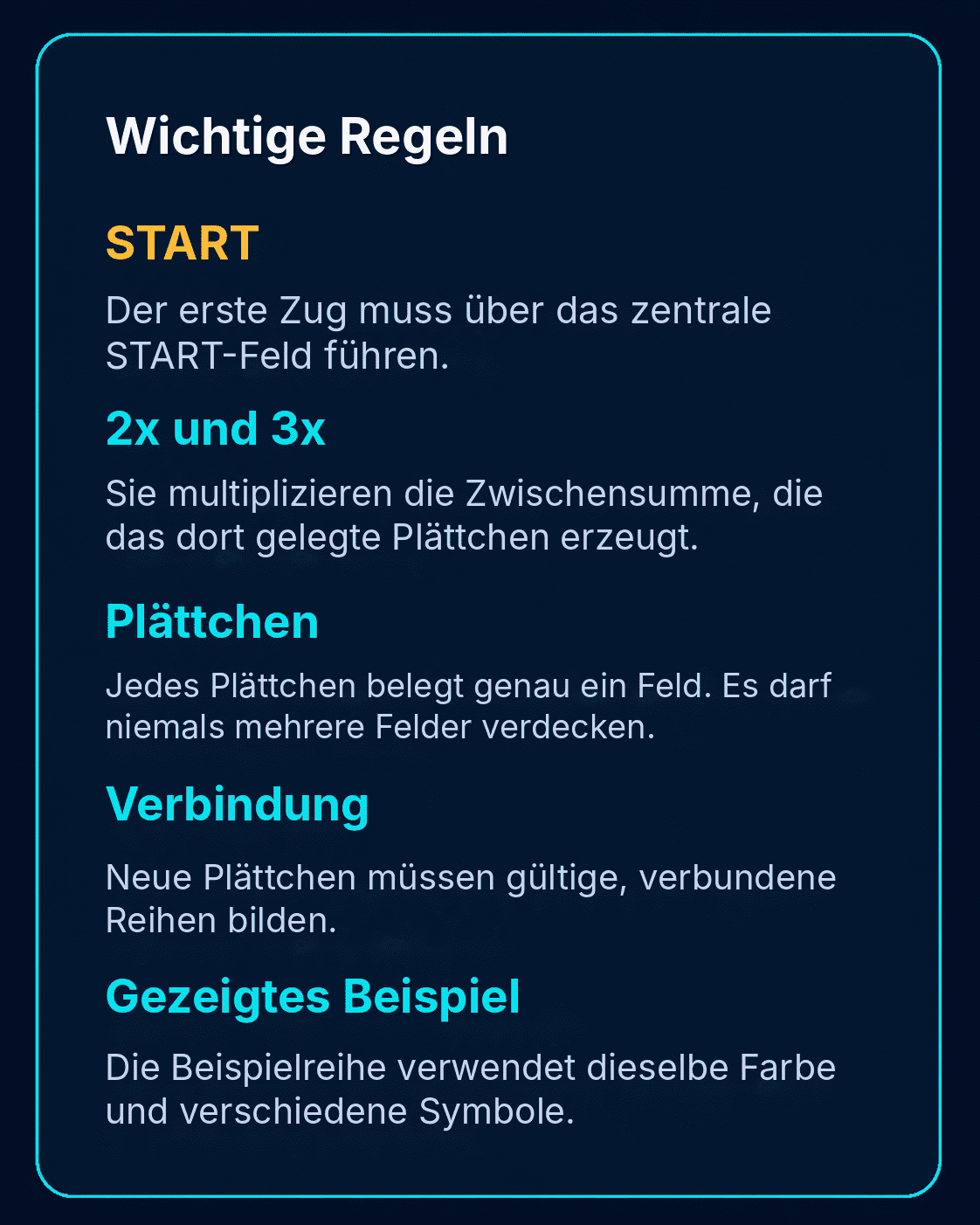 Spielübersicht