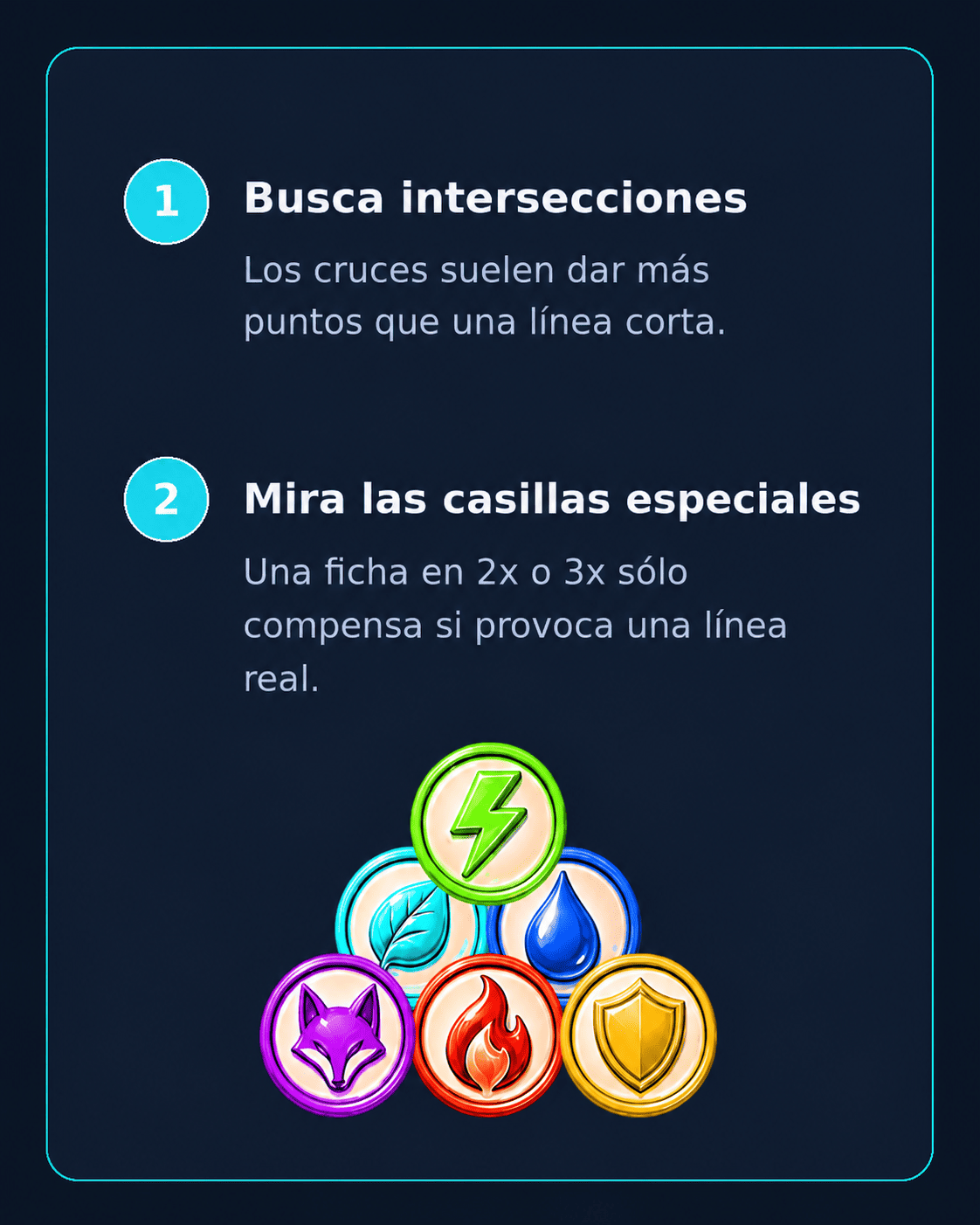 Intersecciones y casillas especiales